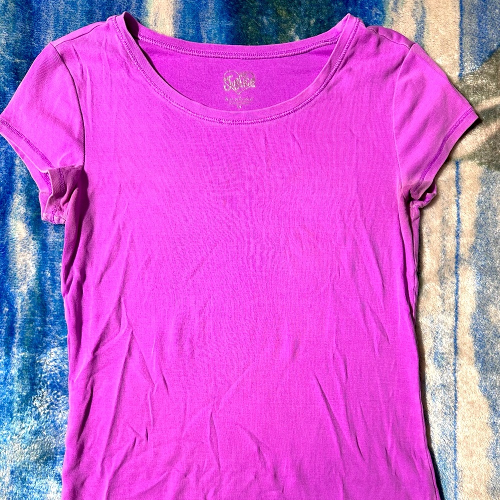 Justice Bold Purple Short Sleeve Tee